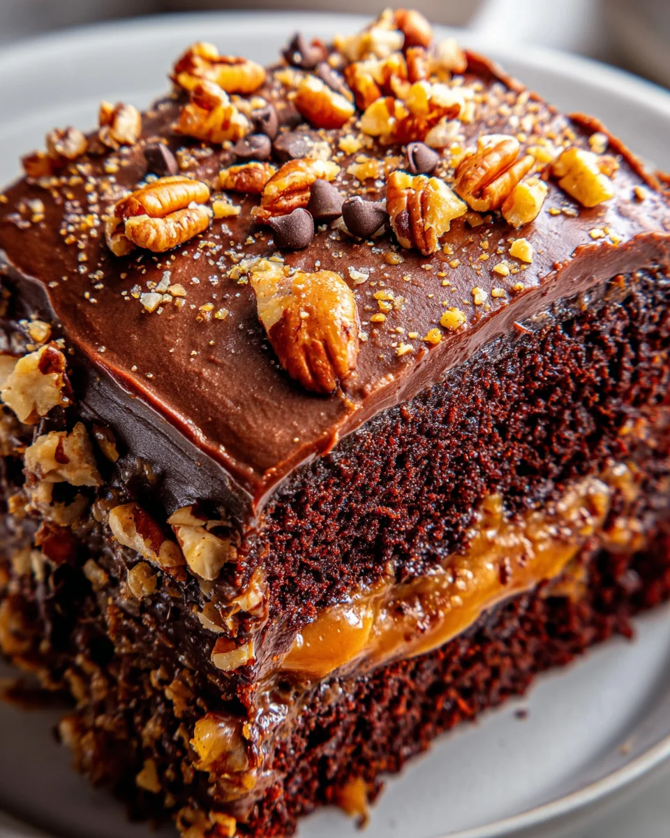 Turtle Caramel Cake