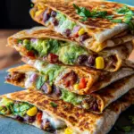 Vegan Quesadillas with Black Beans and Avocado