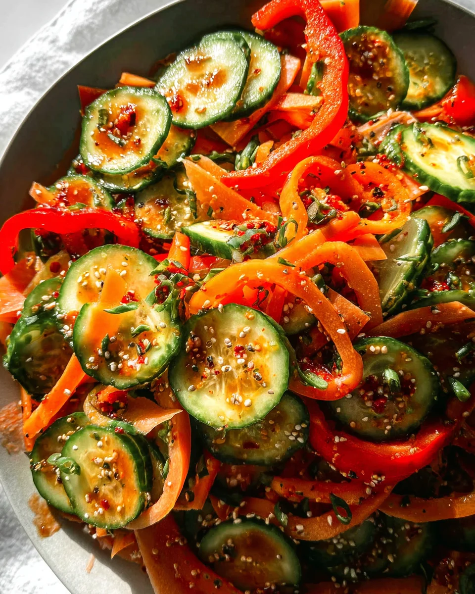 Viral Cucumber Pepper Salad