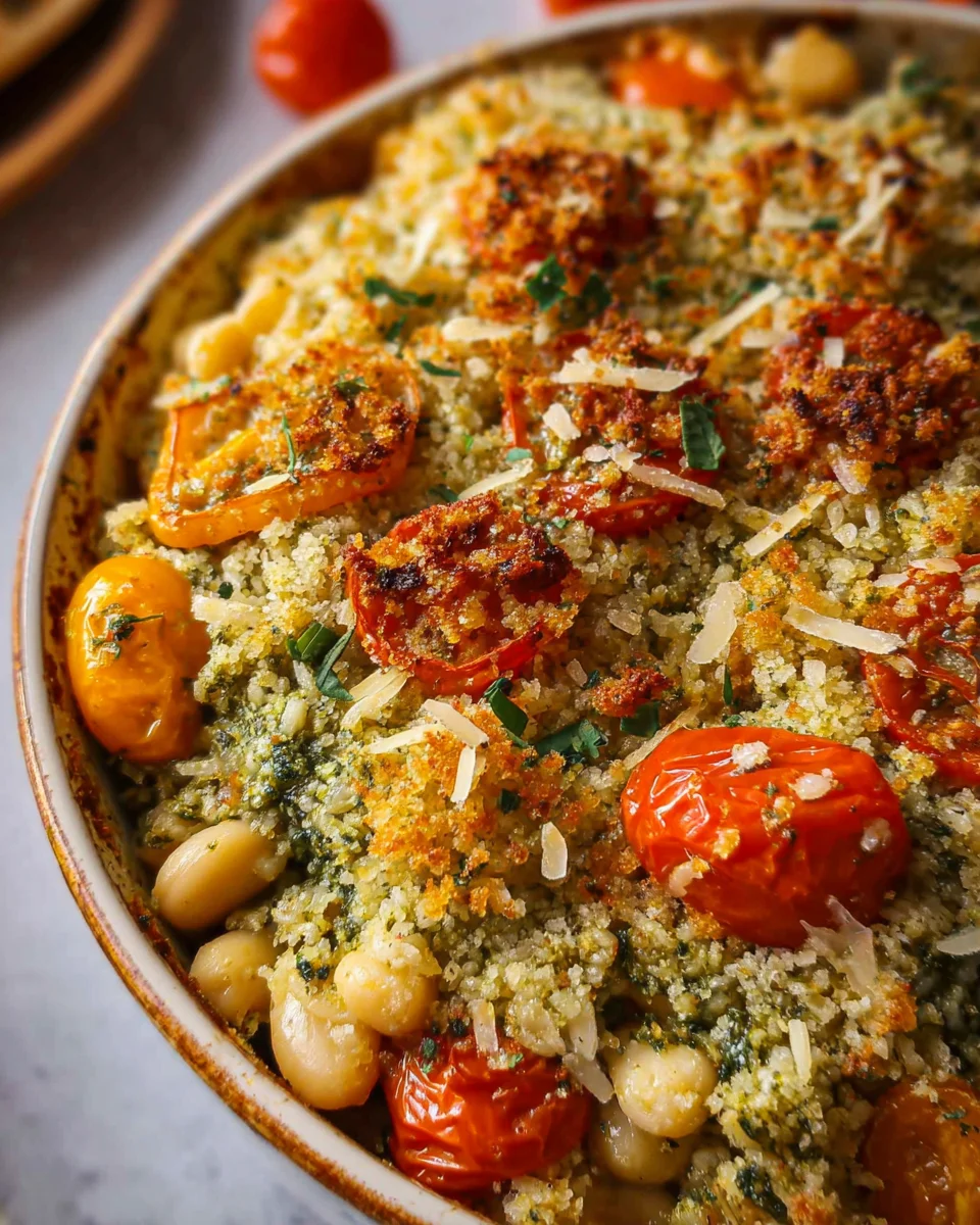 White Bean and Pesto Bake