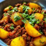 Aloo Keema Ground Meat with Potatoes