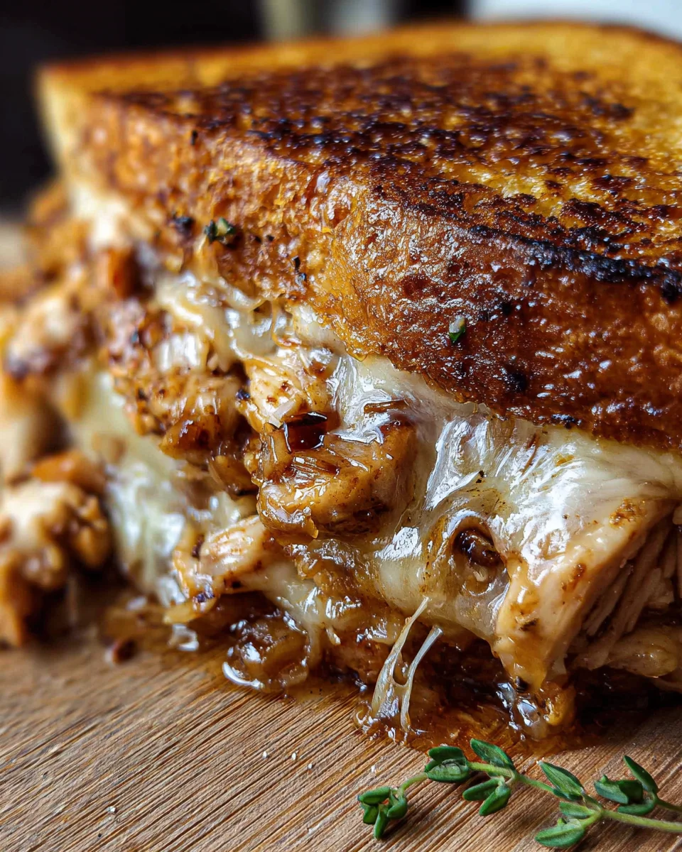 BBQ Chicken Grilled Cheese Sandwich