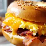 Bacon Egg Cheese Bagel Sandwich