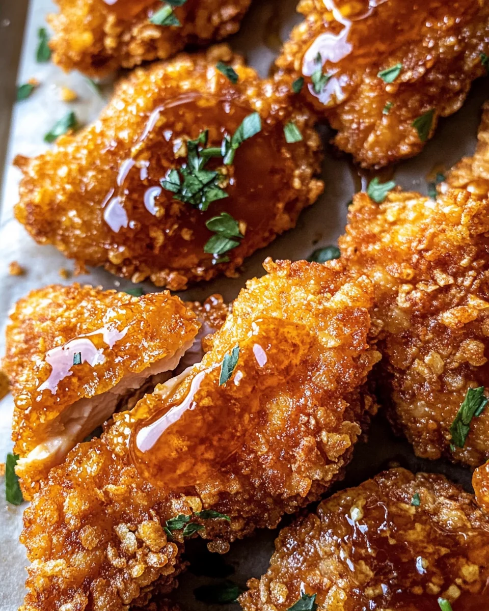 Baked Crunchy Hot Honey Chicken