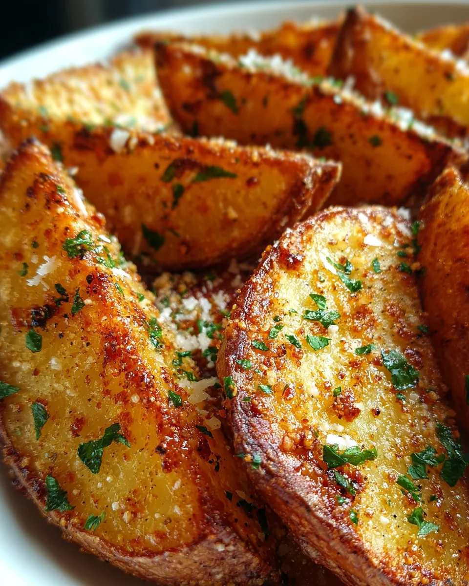 Baked Garlic Parmesan Potato Wedges