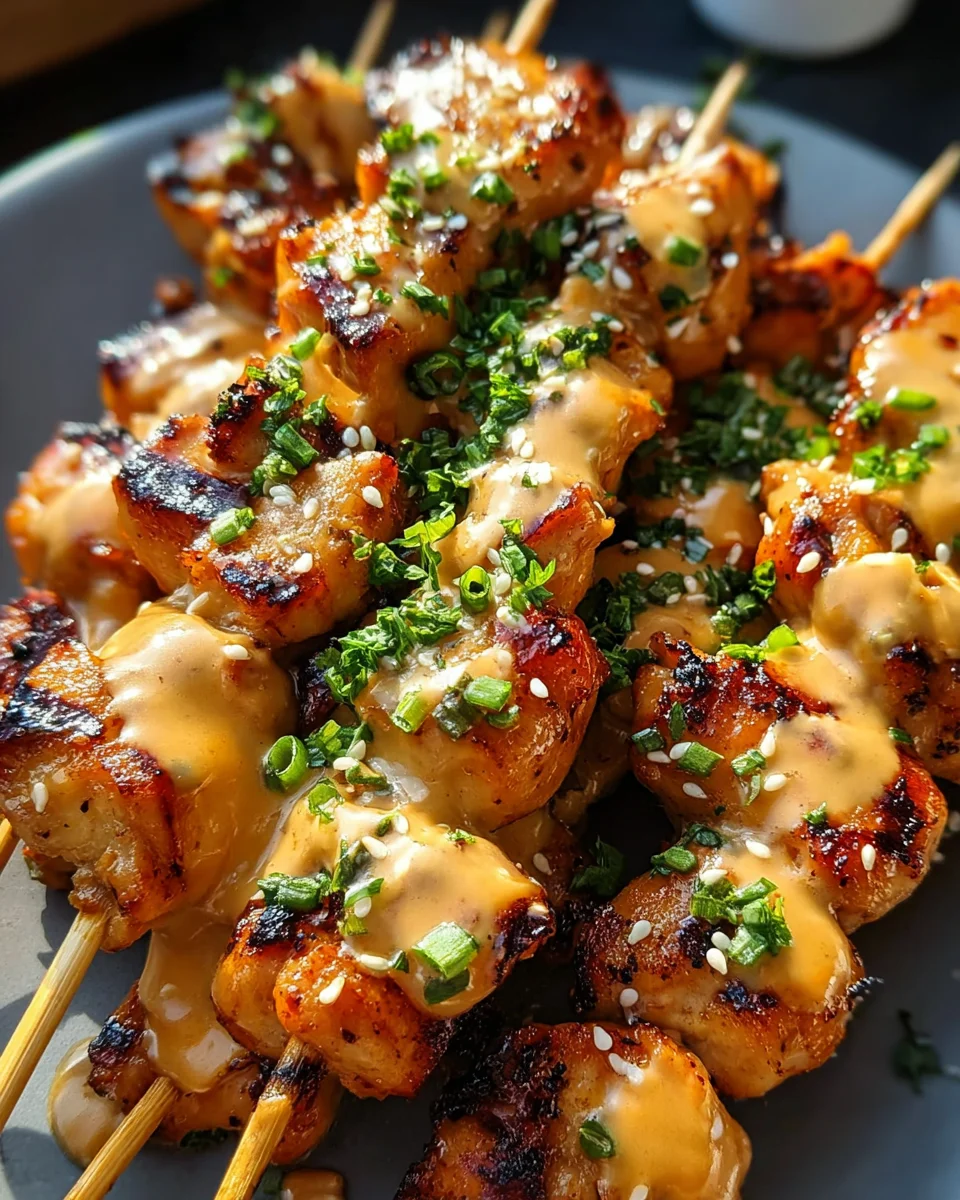 Bang Bang Chicken Skewers Recipe
