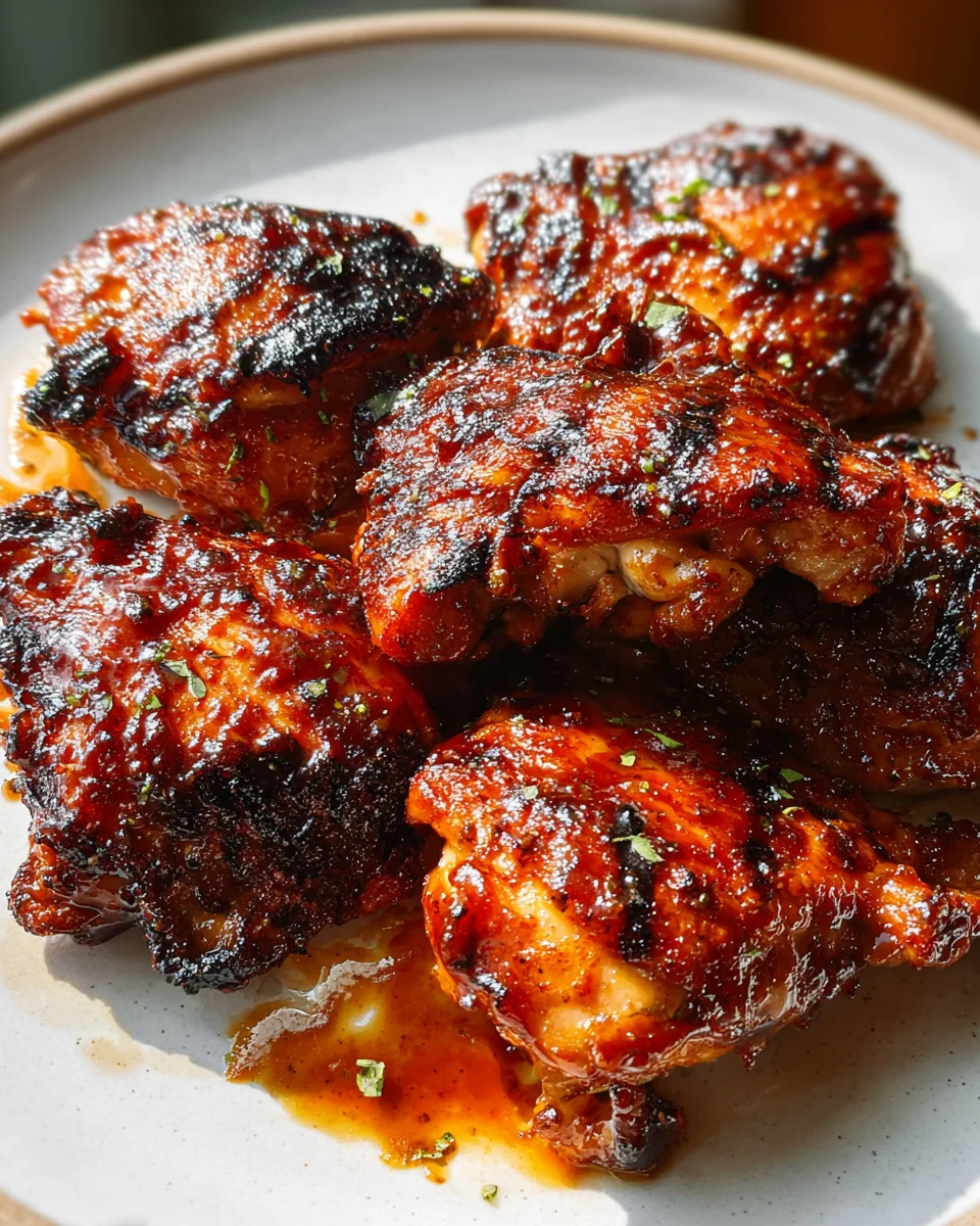 Caramelized BBQ Chicken Thighs in the Oven