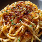 Caramelized Onion Pasta with Chili Oil