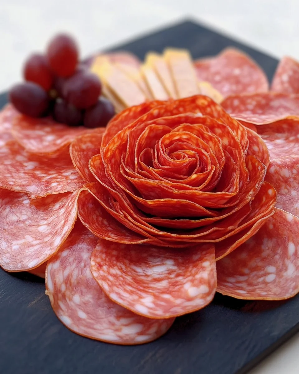 Charcuterie Board Meat Flowers