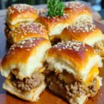 Cheeseburger Sliders with Hawaiian Rolls