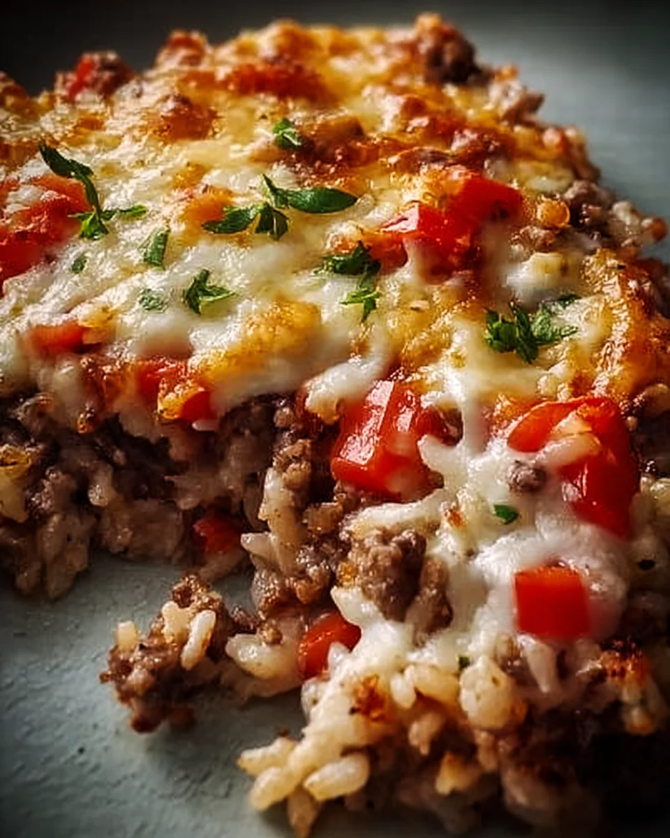 Cheesy Hamburger Rice Casserole 16 Cheesy