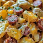 Cheesy Ranch Potatoes and Smoked Sausage