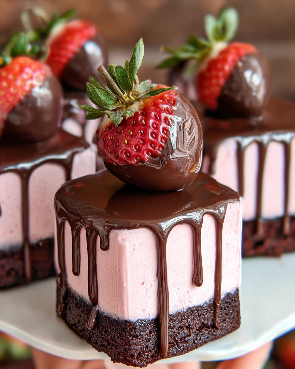 Chocolate-Covered Strawberry Mini Cakes