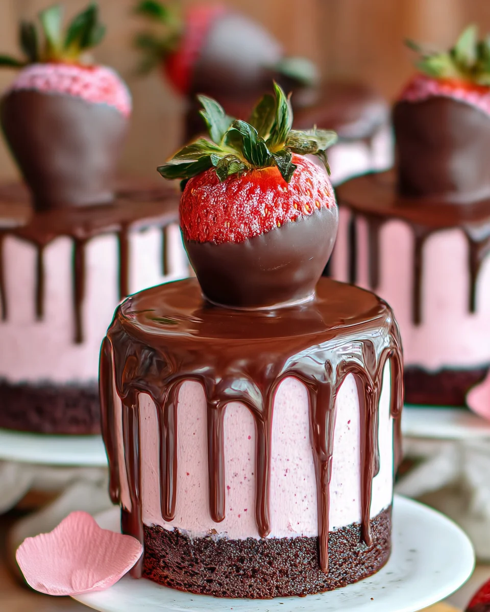 Chocolate-Covered Strawberry Mini Cakes 23 Chocolate-Covered