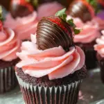 Chocolate Covered Strawberry Cupcakes