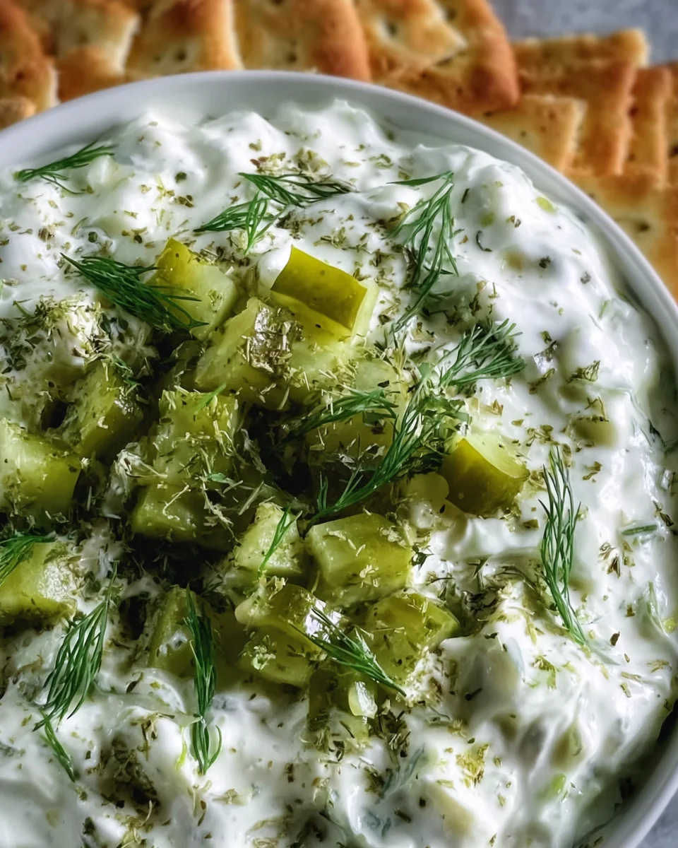 Creamy Dill Pickle Cottage Cheese Dip 17 Creamy