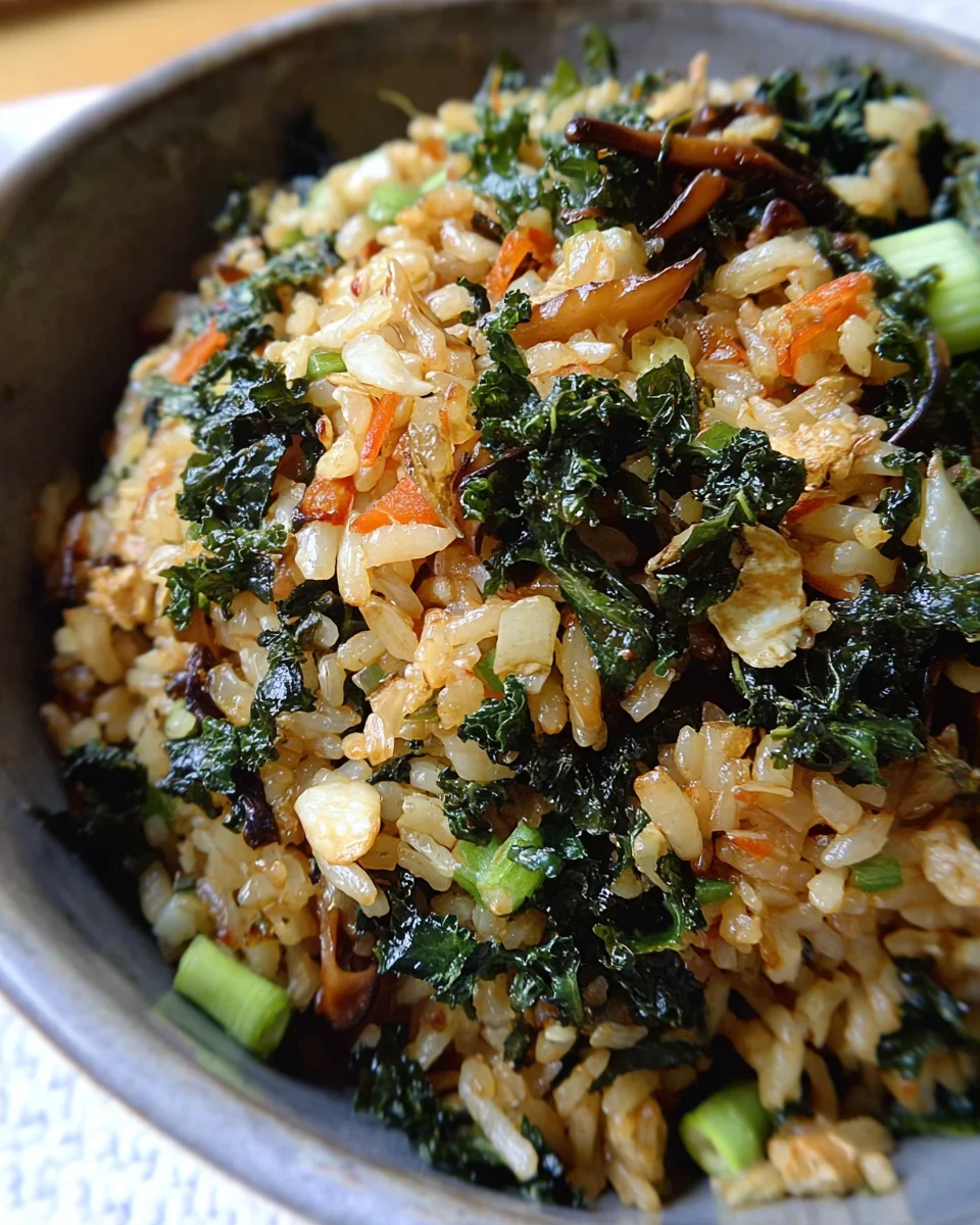 Crispy Kale and Shiitake Fried Rice