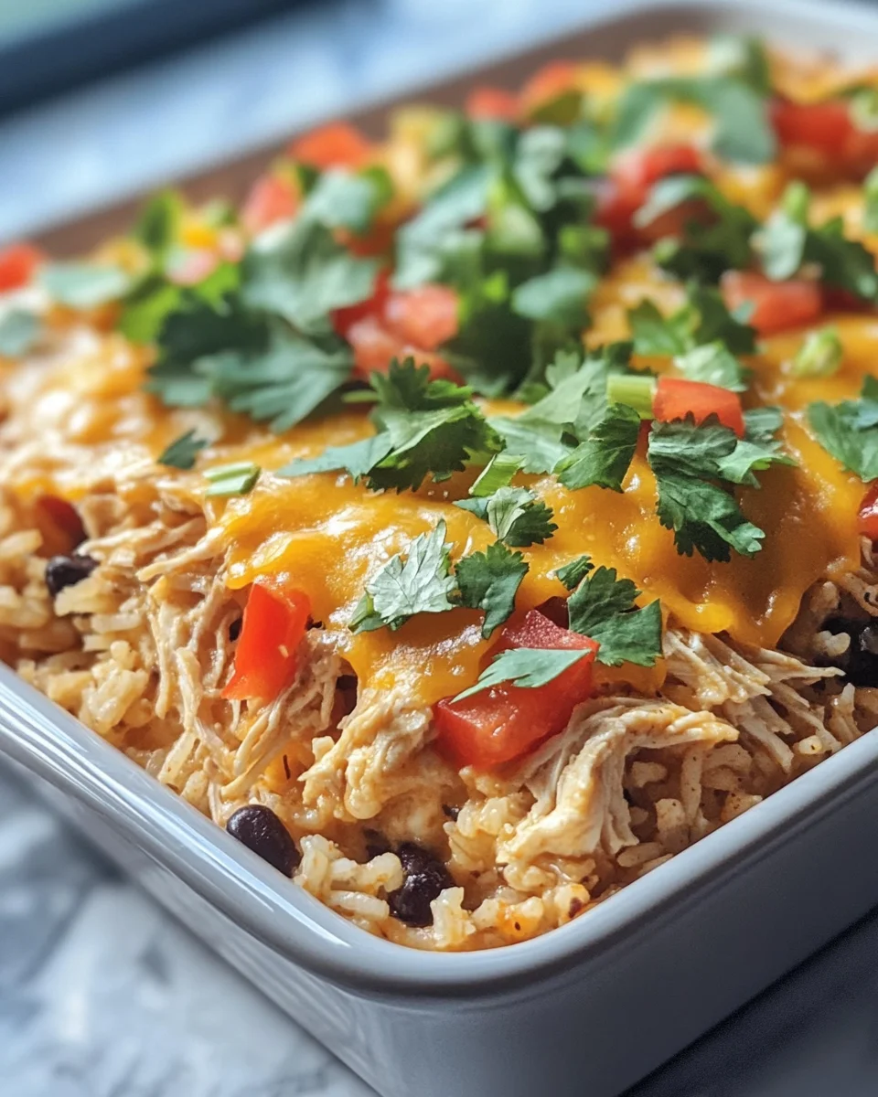Easy Chicken Burrito Casserole