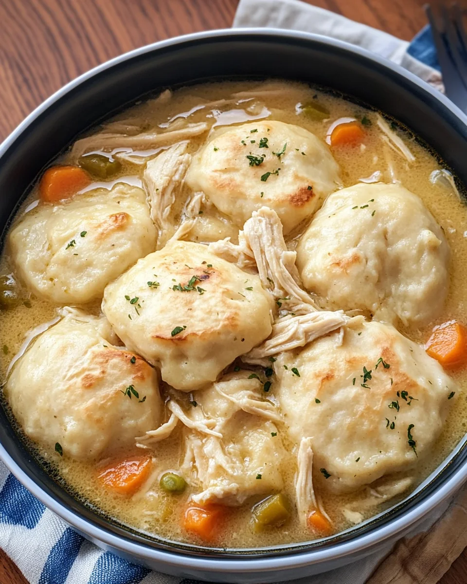 Easy Chicken and Dumplings with Biscuits