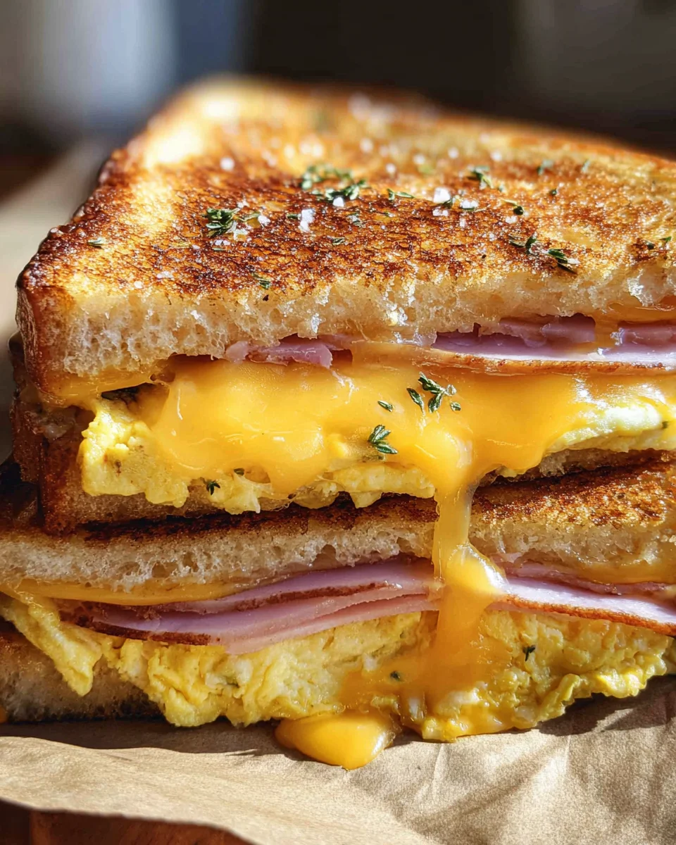 Egg and Ham Breakfast Sandwich