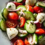 Fresh Cucumber Caprese Salad