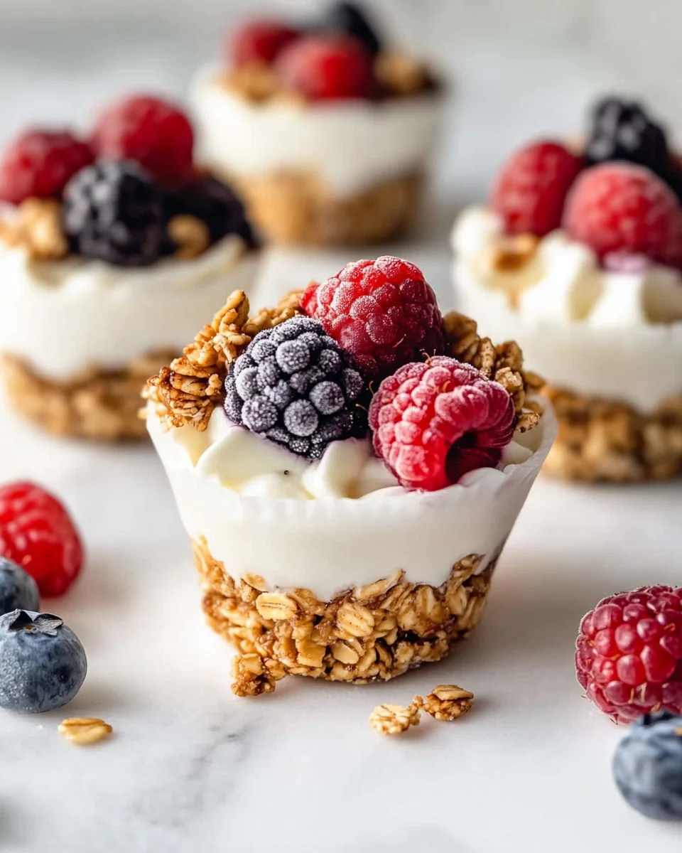 Frozen Yogurt Granola Cups
