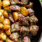 Garlic Butter Steak Bites and Potatoes
