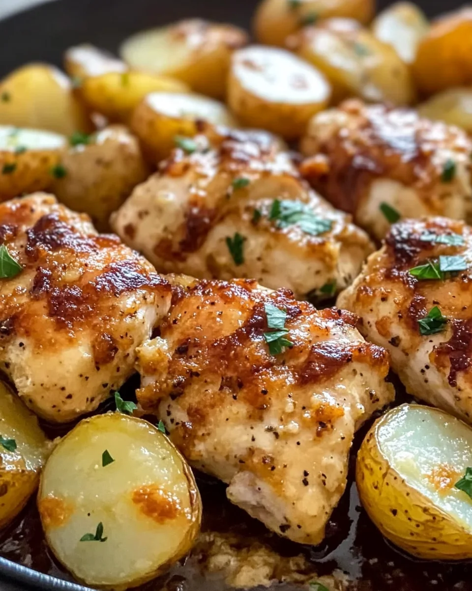Garlic Parmesan Chicken and Potatoes (One-Pan Dinner)