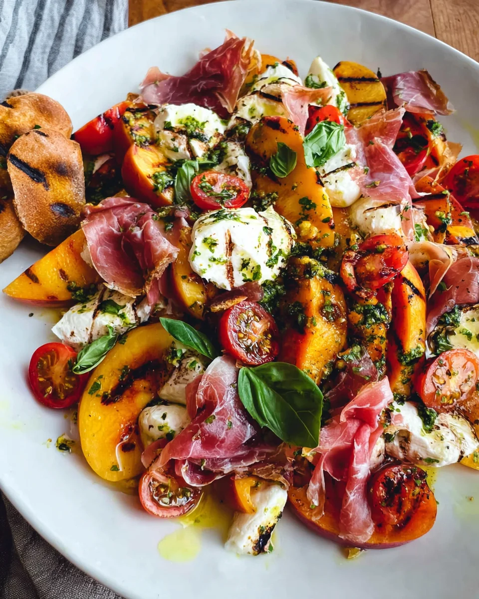 Grilled Nectarine Burrata Prosciutto Salad 22 Grilled