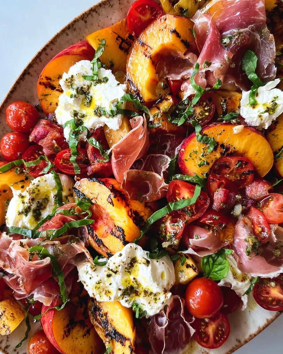 Grilled Nectarine Burrata Prosciutto Salad 23 Grilled