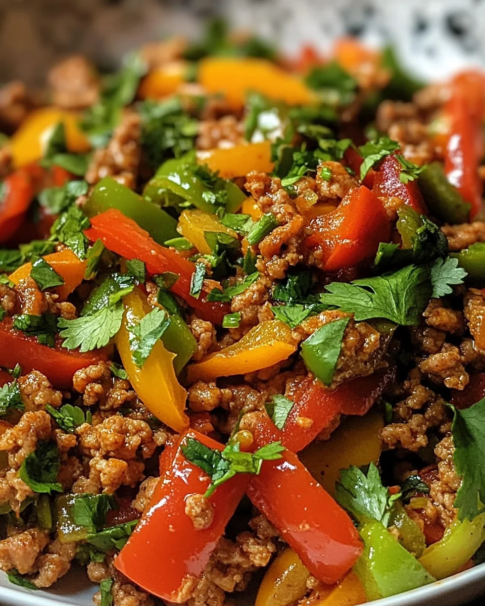 Ground Turkey and Peppers
