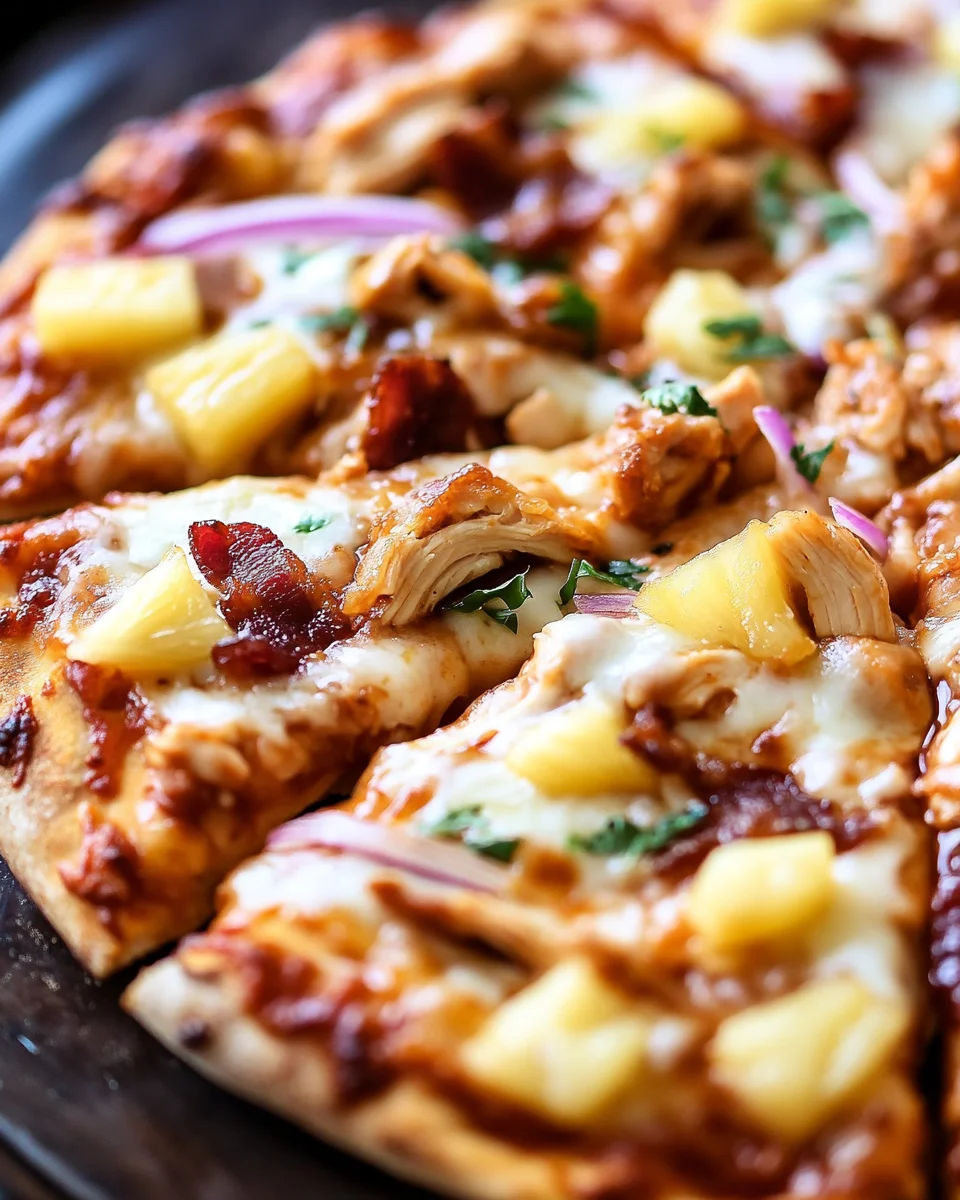 Hawaiian BBQ Chicken Pizza