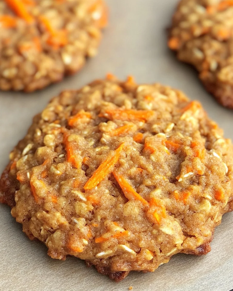 Healthy Carrot Cake Oatmeal Cookies
