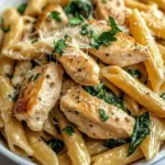 Healthy Garlic Parmesan Chicken Pasta