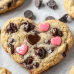 Heart Shaped Chocolate Chip Cookies