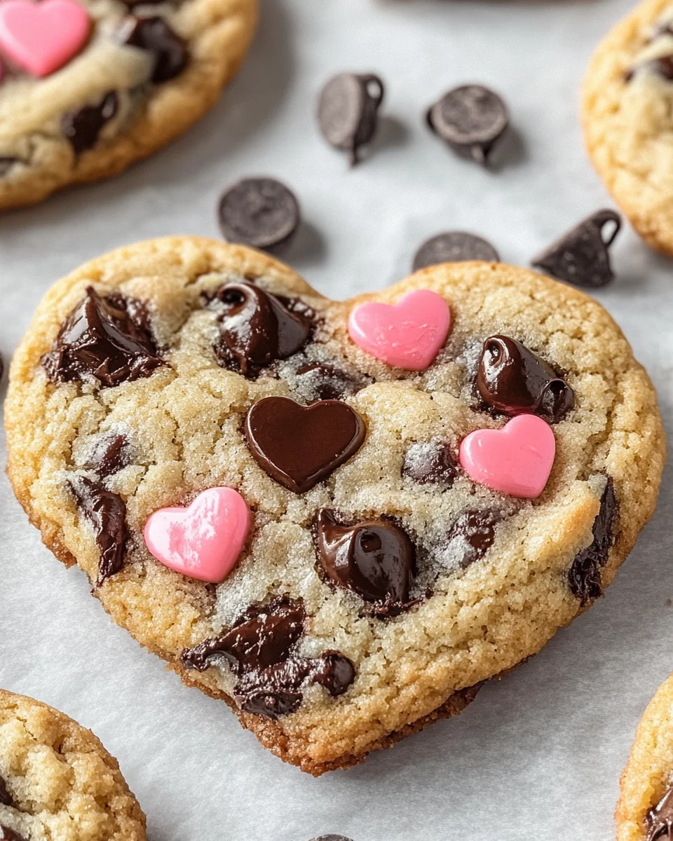 Heart Shaped Chocolate Chip Cookies 30 Heart Shaped Chocolate Chip Cookies