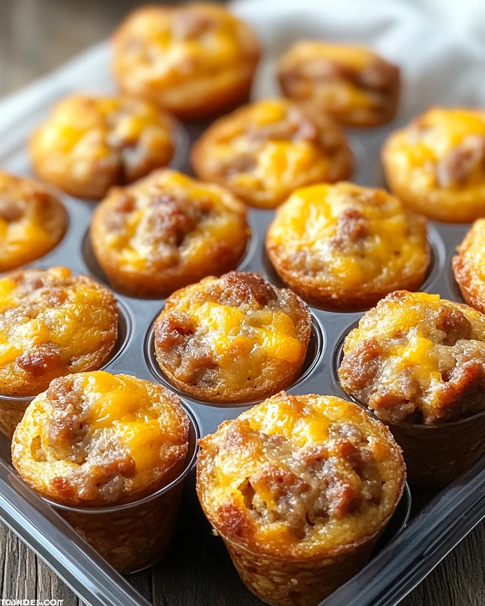 High-Protein Pancake Sausage Mini Muffins