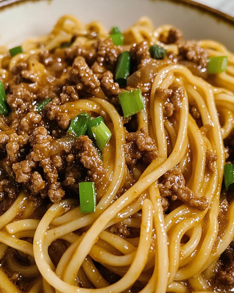 Mongolian Ground Beef Noodles