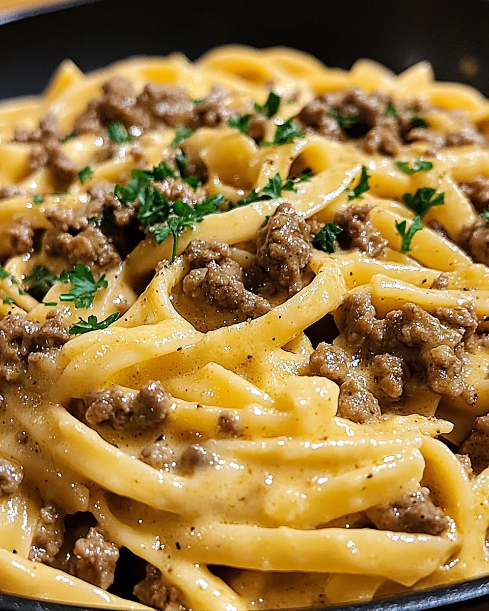 One-Pot Creamy Beef and Garlic Butter Pasta
