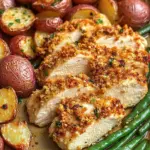 Parmesan Crusted Chicken Sheet Pan Dinner