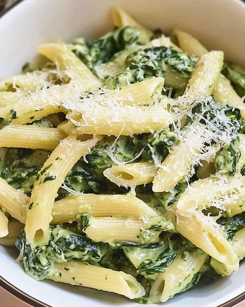 Pasta with Spinach Sauce 20 Pasta with Spinach Sauce