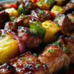 Pineapple BBQ Pork Skewers