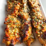 Ranch Garlic Parmesan Chicken Skewers