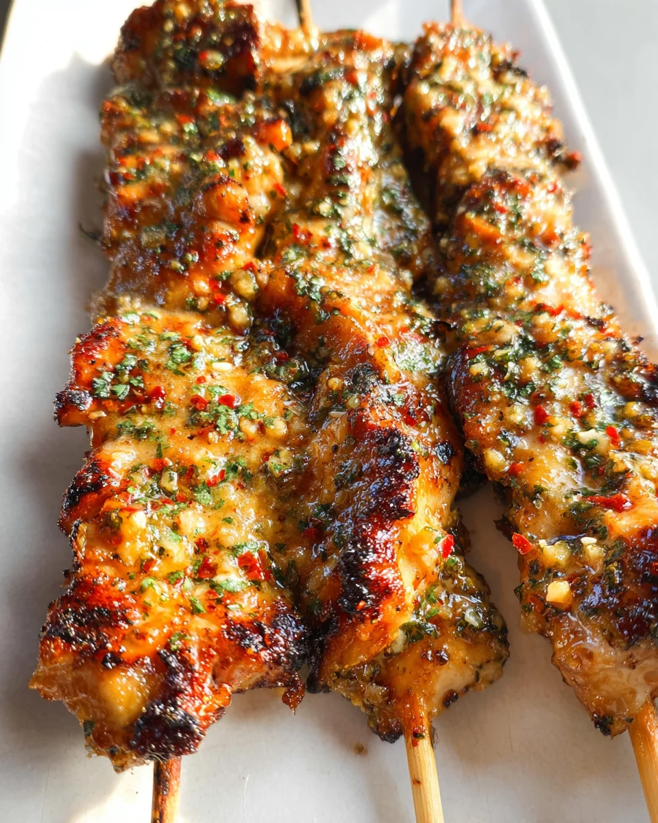 Ranch Garlic Parmesan Chicken Skewers