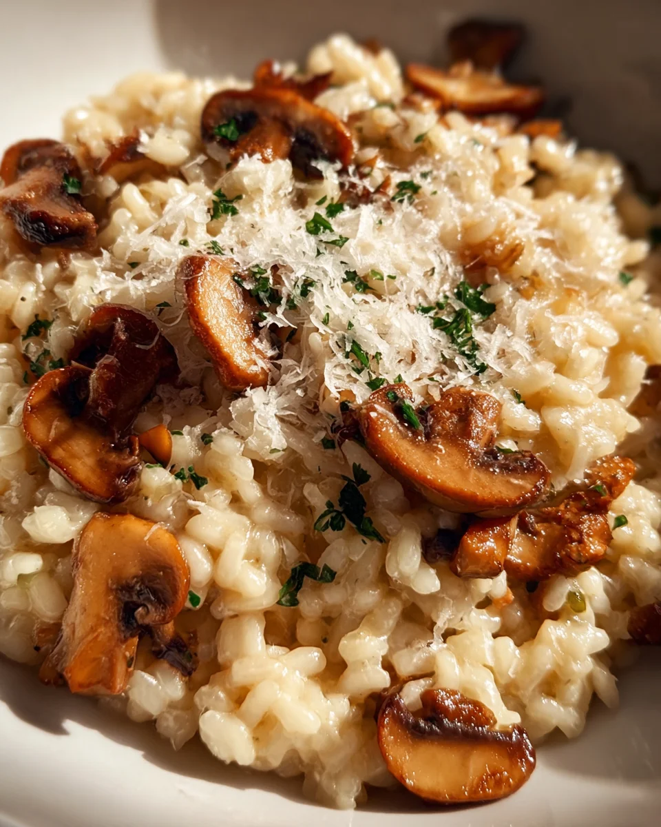 Risotto Mushrooms Italian Dish
