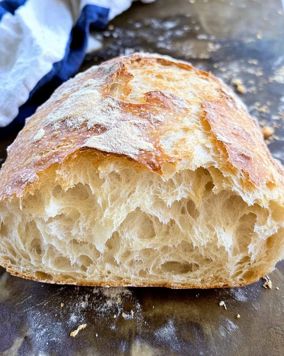 Rustic Italian Crusty Bread Recipe