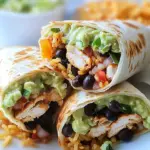 Seven Layer Chicken Burritos