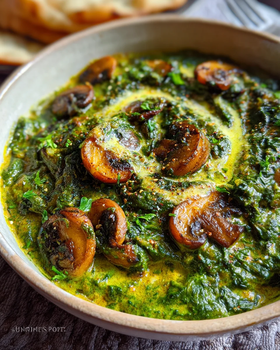 Spinach and Mushroom Curry