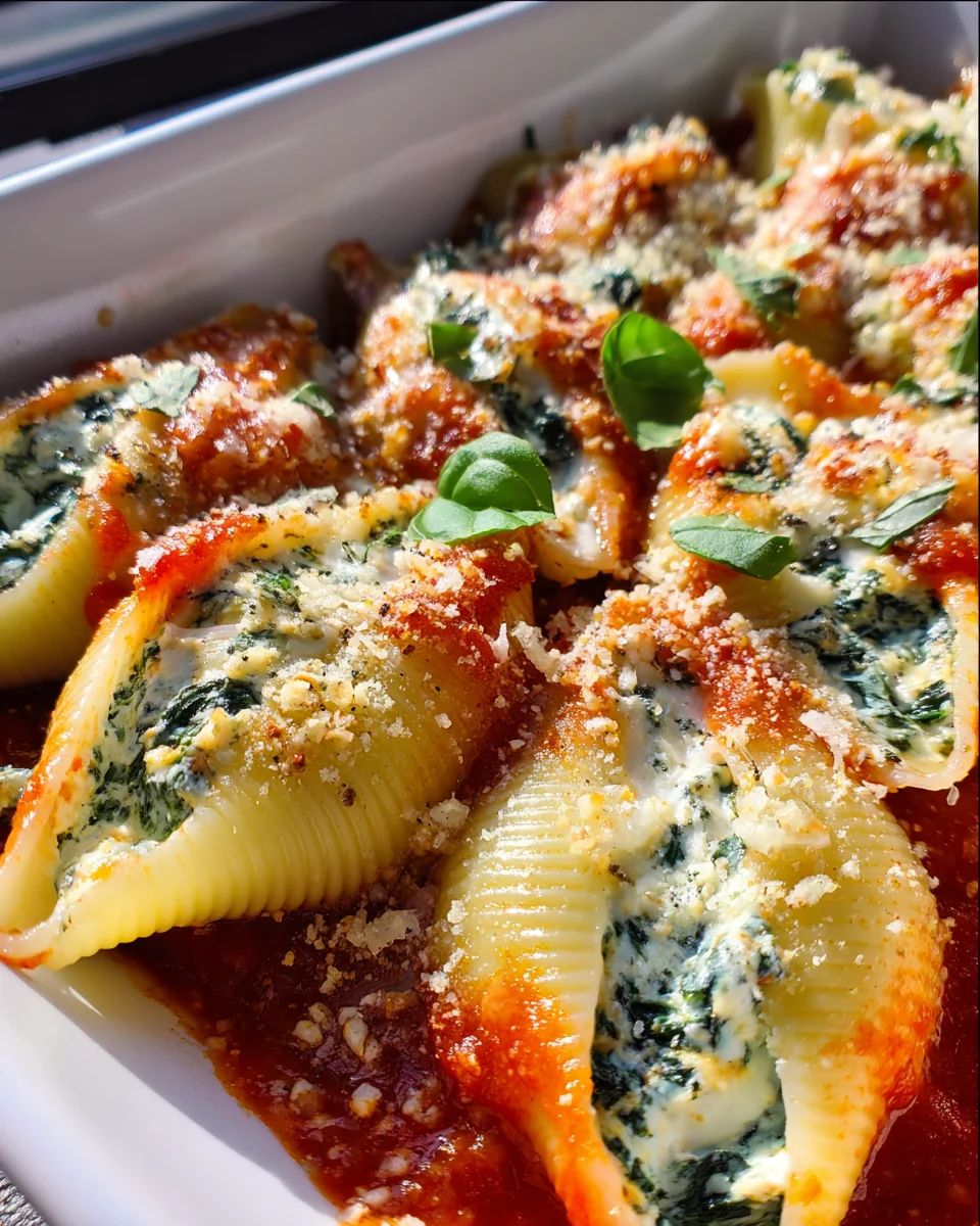 Spinach and Ricotta Stuffed Shells Recipe
