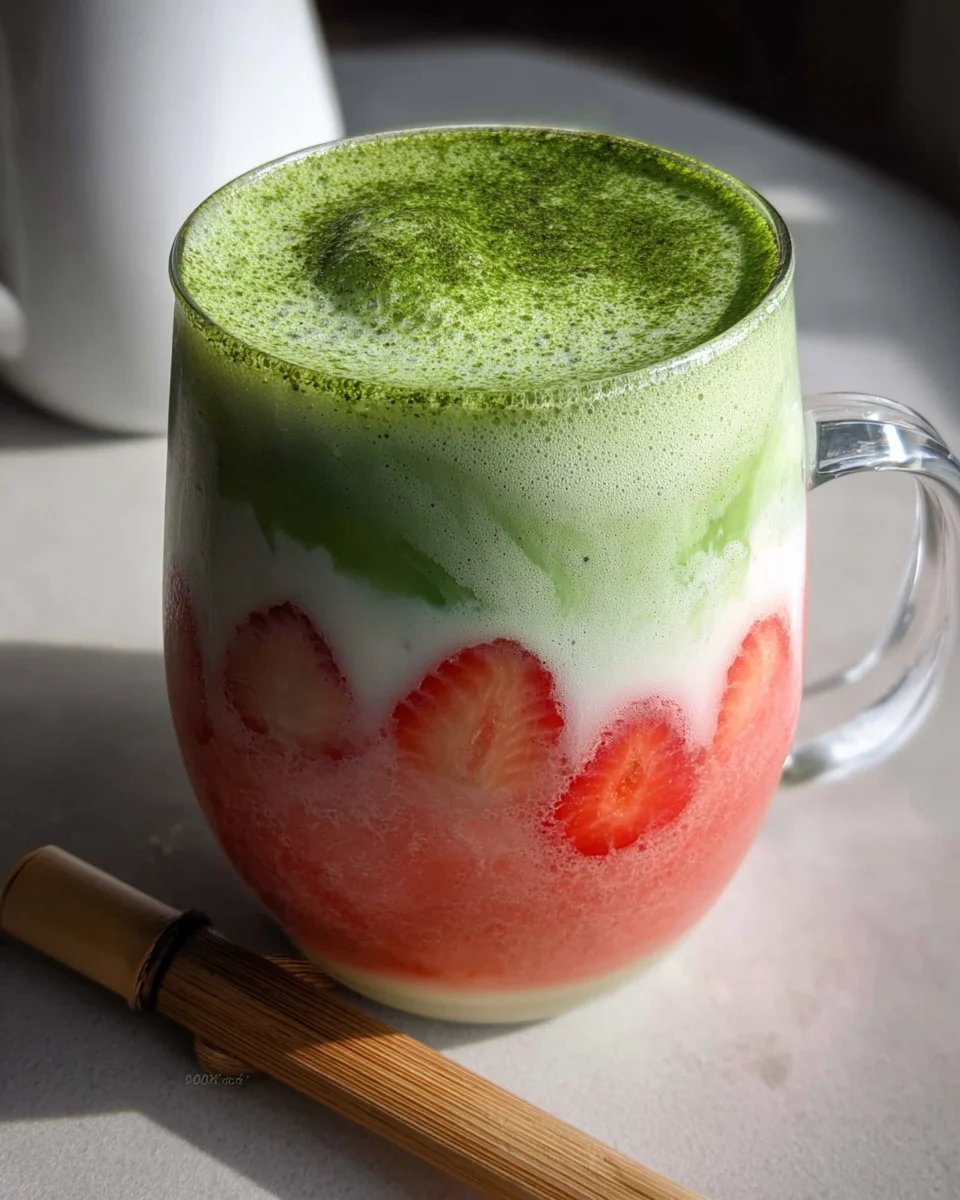 Strawberry Matcha Latte